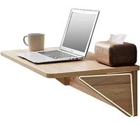 YCVAWEOD Corner Folding Computer Table, Wood Wall-Mounted Table Study Desk Double Support Side Table Kitchen Trestle Desk,A,40 * 60cm/16 * 24in LWX