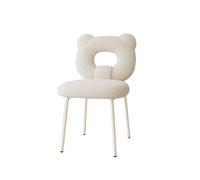 YCVAWEOD Cream Style Makeup Chair Women's Chamber Dressing Table Chair Backrest Light Luxury and Simple The Leisure Stool in The Living Room The Dining Stool Practical(White) LWX