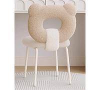 YCVAWEOD Cream Style Makeup Chair Women's Chamber Dressing Table Chair Backrest Light Luxury and Simple The Leisure Stool in The Living Room The Dining Stool Practical(Multi-Colored) LWX