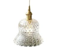 YCVAWEOD Creative Style Flower-Shaped Glass Hanging Lamp Lampshade, E27 Base Single-Head Chandelier, Flush Mount Ceiling Pendant Light, Bar, KTV, Library Decoration Lighting Fixtures LWX