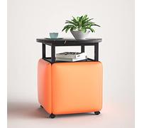 YCVAWEOD Cube Seating Set with Swivel Casters & Coffee Table Stackable Ottoman Chair Stool Combo Ideal for Living Room & Home Office LWX