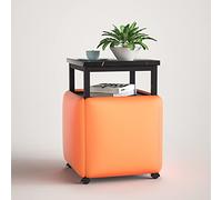 YCVAWEOD Cube Seating Set with Swivel Casters & Coffee Table Stackable Ottoman Stool with Mobility Ideal for Living Room & Home Office LWX