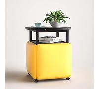 YCVAWEOD Cube Seating Set with Swivel Casters & Coffee Table Stackable Sofa Chair Stool Nesting Ottoman Movable and Versatile Furniture for Living Room and Home Office LWX