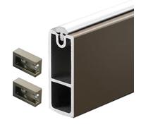 YCVAWEOD Custom Cut Aluminum Closet Rod/Hanging Rack with End Supports for Bedrooms Bathrooms Windows Doorways and Balconies LWX