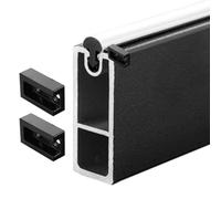 YCVAWEOD Custom Cut Aluminum Closet Rod with End Supports for Hanging Clothes in Bathrooms Windows Doorways Bedrooms and Balconies LWX