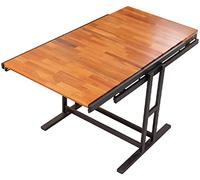 YCVAWEOD Extendable Dining Table, 2 In 1 Multifunctional Shelf, Deformed Telescopic Bookshelf, Space Saving Conversion Table Folding Table, Convenient Storage Kitchen Table, 1.2M LWX