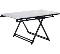 YCVAWEOD Extendable Dinner Table, Folding Dining Table, Foldable Multi-layer Bookshelf, Space Saving Versatile Kitchen Table, Convenient for Storage, for Dining Room, Kitchen LWX