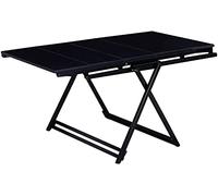 YCVAWEOD Extendable Dinner Table, Folding Dining Table, Foldable Multi-layer Bookshelf, Space Saving Versatile Kitchen Table, Convenient for Storage, for Dining Room, Kitchen LWX