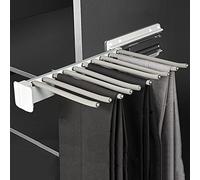 YCVAWEOD Extendable Wardrobe Clothes Hanger with Multiple Arms, Space-Saving Valet Rod for Efficient Closet Organization LWX