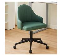 YCVAWEOD Faux Leather Desk Chair Swivel Armchair Office Chair with Black Frame,Height Adjustable Computer Task Chair Modern Rolling Gaming Chair with Wheels (Color : Orange) LWX