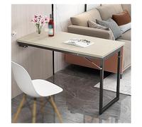 YCVAWEOD Floating Wall Mounted Drop Leaf Table Folding Dining Desk Fold Down Workbench Collapsible Home Office Desk for Laundry Room Garage (Black Small) LWX