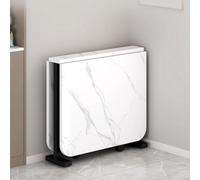 YCVAWEOD Fold Away Dining Table, Mobile Folding Dining Table, Rectangular Drop Leaf Kitchen Table, For Small Space Dining Room Kitchen LWX