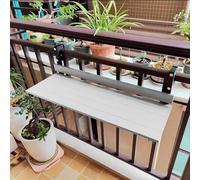 YCVAWEOD Foldable Balcony Railing Bar Table Outdoor Patio Space Saving Serving Table 80x25cm Portable Hanging Table Ideal for Garden Balcony and Deck Use LWX