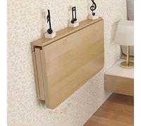 YCVAWEOD Foldable Bedside Laptop Table Wall-Mounted Natural Wood Desk Compact Folding Dining Table & Corner Computer Desk for Small Spaces Mobile Drop Leaf Tray for Home & Kitchen LWX