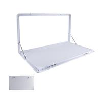 YCVAWEOD Foldable Camper Picnic Table Wall-Mounted Aluminum Floating Table with Double Lock Heavy-Duty White 80x45cm/31.5x17.7in Ideal for Outdoor Camping & RV Use LWX