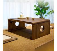 YCVAWEOD Foldable Coffee Table Wooden Japanese Folding Table Lightweight Folding Table Modern Wood Low Coffee Table for Living Room Dining Room Tea Tatami Office No Installation Required. LWX