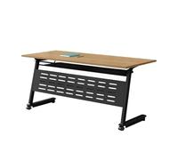 YCVAWEOD Foldable Conference Table Mobile Office Desk Space-Saving Furniture for Meeting Rooms Training Spaces Libraries (Natural 140x50x75cm) LWX