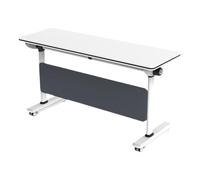 YCVAWEOD Foldable Conference Table Mobile Standing Desk Multifunctional Training Table for Educational Institutions (Gray 140x40x75cm) - Portable Space-Saving Design LWX