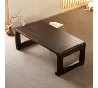 YCVAWEOD Foldable Japanese Coffee Table Solid Wood Zen Low Table for Meditation & Bay Window Space Saving Design Easy Storage 90x50x35cm LWX