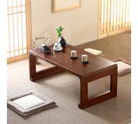 YCVAWEOD Foldable Japanese Coffee Table Zen Meditation Low Table Solid Wood Bay Window Design Space Saving for Floor Seating Easy Storage 100x50x35cm LWX