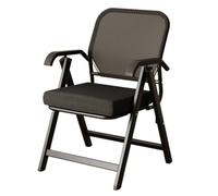 YCVAWEOD Foldable Mesh Office Chair - Comfortable Bouncing Back Armchair for Meeting, Conference, Reception & Training Room, Space-Saving Design (Black) LWX