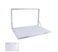 YCVAWEOD Foldable Picnic Table for Camper Wall-Mounted Aluminum Table with Double Lock Lightweight Floating Table 70x45cm/27.6x17.7in White Ideal for Outdoor Use LWX