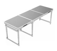 YCVAWEOD Foldable Picnic Table, Outdoor Camping Table, Durable and Portable Long Plastic Foldable Tables for Garden, Patio, Dining, BBQ, Party, Market(Color:Grå) LWX