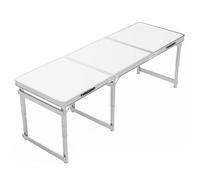 YCVAWEOD Foldable Picnic Table, Outdoor Camping Table, Durable and Portable Long Plastic Foldable Tables for Garden, Patio, Dining, BBQ, Party, Market(Color:Bianco) LWX