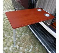 YCVAWEOD Foldable RV Picnic Table with Height Adjustable Table Legs, Wall Mounted Drop Leaf Folding Table, Floating Wall Table for Campervan Trailer (Color : Red) LWX