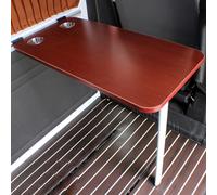 YCVAWEOD Foldable RV Table with Two Cup Slots, Wall Mount Folding Picnic Table, Wall Desk Computer Workstation for Small Space MPV Caravan Boat Yacht (Color : Red) LWX