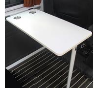 YCVAWEOD Foldable RV Table with Two Cup Slots, Wall Mount Folding Picnic Table, Wall Desk Computer Workstation for Small Space MPV Caravan Boat Yacht (Color : Bianco) LWX