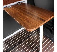 YCVAWEOD Foldable RV Table with Two Cup Slots, Wall Mount Folding Picnic Table, Wall Desk Computer Workstation for Small Space MPV Caravan Boat Yacht (Color : Brown) LWX