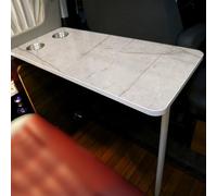 YCVAWEOD Foldable RV Table with Two Cup Slots, Wall Mount Folding Picnic Table, Wall Desk Computer Workstation for Small Space MPV Caravan Boat Yacht (Color : Gray-B) LWX