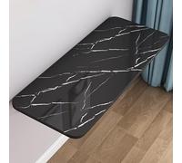 YCVAWEOD Foldable Wall Mounted Dining Table 100x50cm Multi Functional Space Saving Desk for Study or Work Black Stone Finish Compact Size (32x20in) LWX