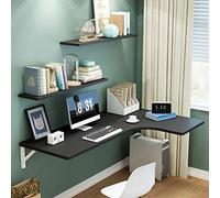 YCVAWEOD Foldable Wall Mounted Table Space Saving Kitchen & Corner Computer Desk Adjustable Drop Leaf Workbench for Home Floating Folding Table for Small Spaces. LWX