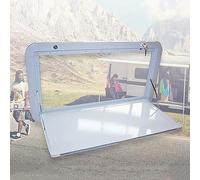 YCVAWEOD Folding Aluminum Picnic Table for Camper - Wall-Mounted Lightweight Portable Waterproof 60x45cm/23.6x17.7in Ideal for Outdoor Camping and Travel LWX