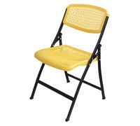 YCVAWEOD Folding Chair - Breathable Mesh & Steel Frame, Stackable Plastic Seat for Events, Office, Wedding, Party, Lightweight & Durable LWX