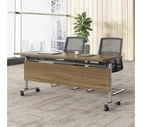 YCVAWEOD Folding Conference Table Desk with Wheels for Office Multifunctional Computer Desk Foldable and Rectangular Design (140x50x75cm/55.1x19.7x29.5in) LWX