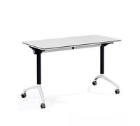 YCVAWEOD Folding Conference Table Mobile Training Desk Multi-Functional Sit-Stand Office Table for Meeting Rooms White 160x60x75cm - Perfect for Office Use LWX
