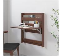 YCVAWEOD Folding desk, Floating Laptop Desk, Fold Wall Mounted Table, Desk, Space Saving Fold Down Floating Desk, for Study, Bedroom and Living Room(Brown) LWX