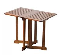 YCVAWEOD Folding Dining Table, Drop Leaf Table for Small Spaces, Portable Wooden Rectangular Table for Kitchen Bedroom, Living Room, Space Saving LWX