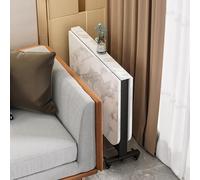 YCVAWEOD Folding Dining Table, Extendable Kitchen Desk with Locking Wheels, Versatile Dinner Table, Space Saving Kitchen, Dining Room Table (Color : B) LWX