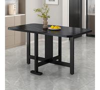 YCVAWEOD Folding Dining Table, Imitation Marble Kitchen Table, Rectangular Dining Room Table, Carbon Steel Frame, Dinner Table, 3 Foldable Modes, No Installation Required(Gray,8 LWX