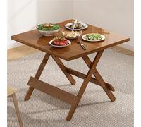 YCVAWEOD Folding Dining Table, Modern Dining Table, Bamboo Kitchen Table, Folding Table for Dining Room, Table for Small Spaces (Size : 31.4 * 31.4 * 29.1IN/80 * 80 * 74CM) LWX