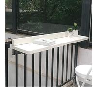 YCVAWEOD Folding Outdoor Balcony Railing Table Sun Proof Rust Proof Aluminum Alloy Dining Table for Home Bar Counter Hanging Computer Table Leisure Table for Patio LWX