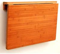 YCVAWEOD Folding Table Wall-mounted Bamboo Wall-mounted Drop-leaf Table Folding Floating Laptop Desk For Laundry/Family Bar/Without Chair,60x40cm LWX