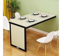 YCVAWEOD Folding Wall Mounted Dining Table Space Saving Foldable Desk for Kitchen Modern Home Office (31.5"x15.7"x29.5" Beige A) LWX