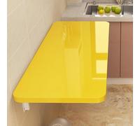 YCVAWEOD Folding Wall-Mounted Table Compact Dining Table for Kitchen Living Room & Office Space-Saving Design Yellow 100cm x 60cm Versatile & Stylish LWX