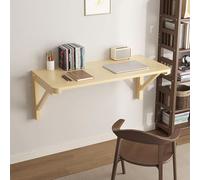 YCVAWEOD Folding Wall-Mounted Table - Modern Drop-Leaf Desk, Space-Saving, Easy to Assemble, Ideal for Home Office, Laundry, and Restaurant Use LWX