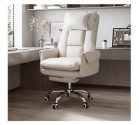 YCVAWEOD Gaming Chair Swivel Office Desk Chair Reclining Leather Office Chair Grey with Beige Pedal Comfortable & Stylish for Home Office & Gaming Setup LWX